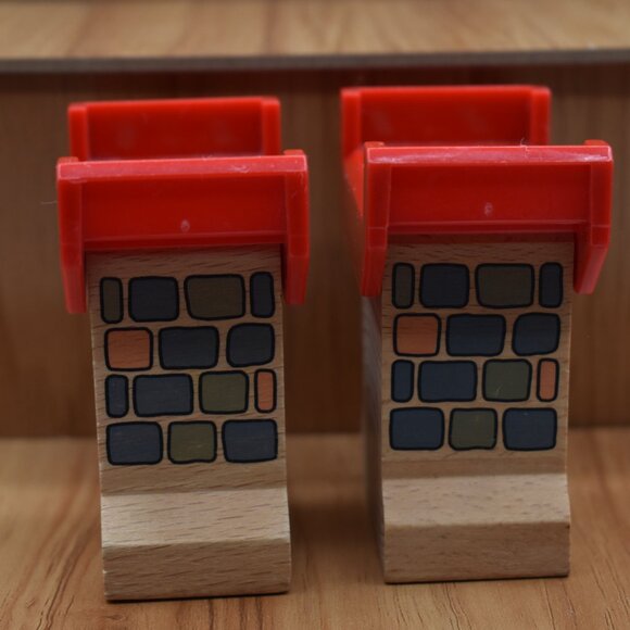 Brio Wooden Railway 3 Inch Track Riser Thomas and Friends Wooden Compatible x 2 - Picture 6 of 9